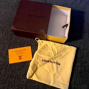 LV dust bag , box and card
